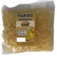 Haribo Goldbären Ananas (1kg Beutel Gummibärchen weiß) sortenrein